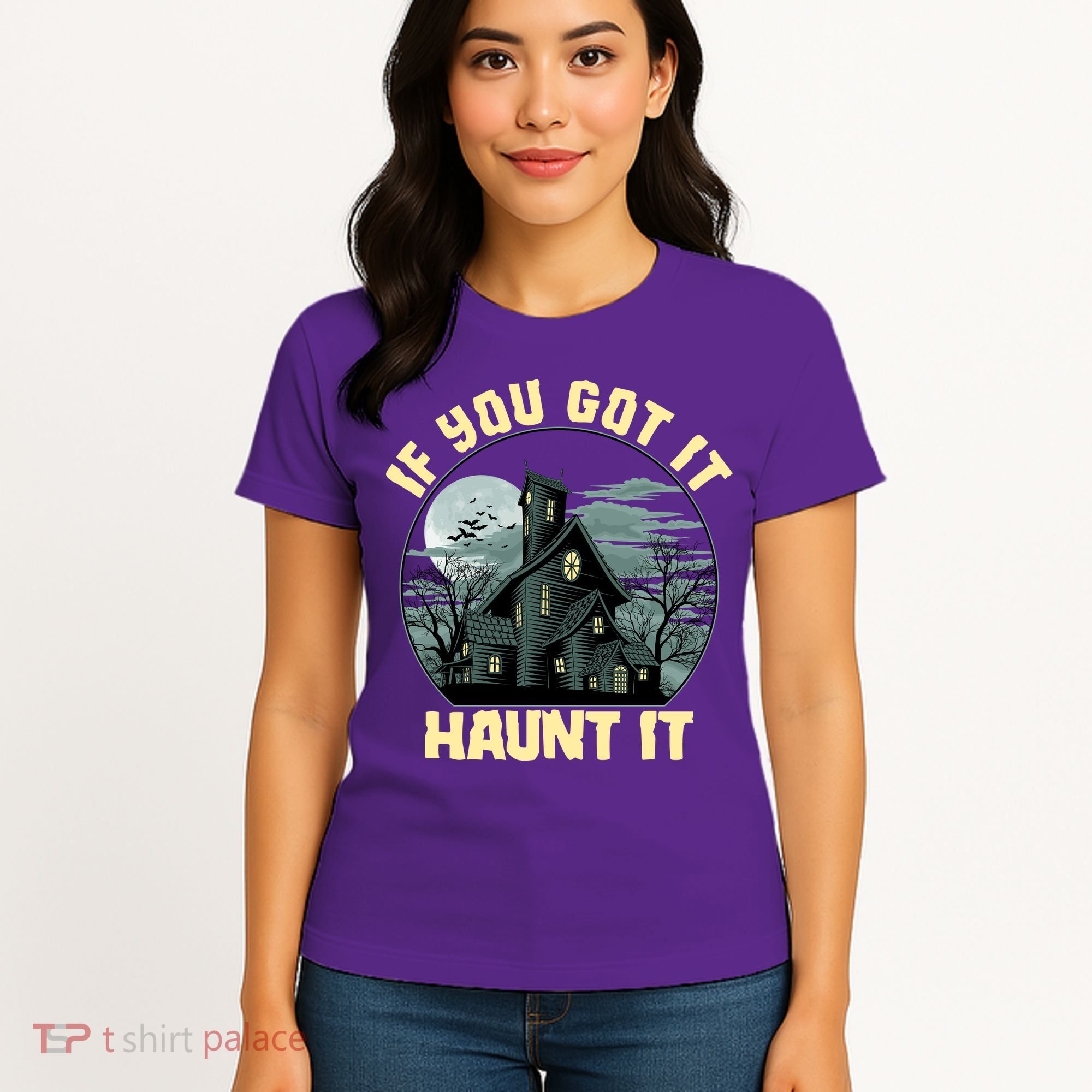 Funny Halloween If You Got It Haunt It Haunted House Women's T-Shirt