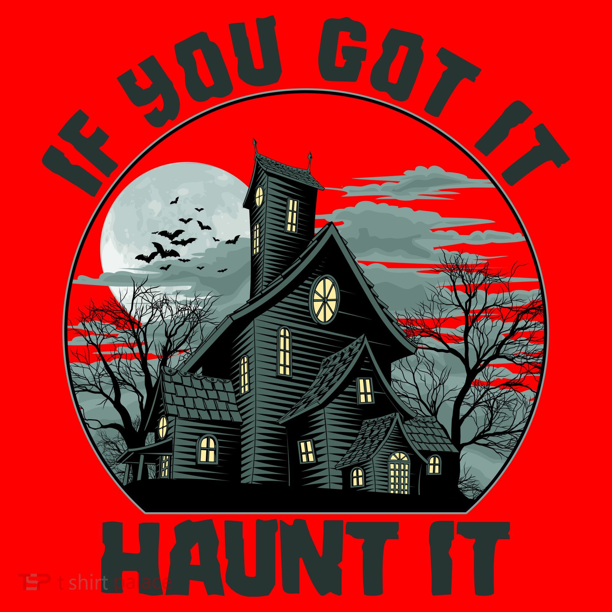 Funny Halloween If You Got It Haunt It Haunted House Santa Hat