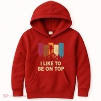 Funny Hikingshirt I Like Be On Top Mountain Hiker Kids Hoodie thumb 0