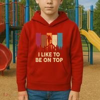 Funny Hikingshirt I Like Be On Top Mountain Hiker Kids Hoodie thumb 2