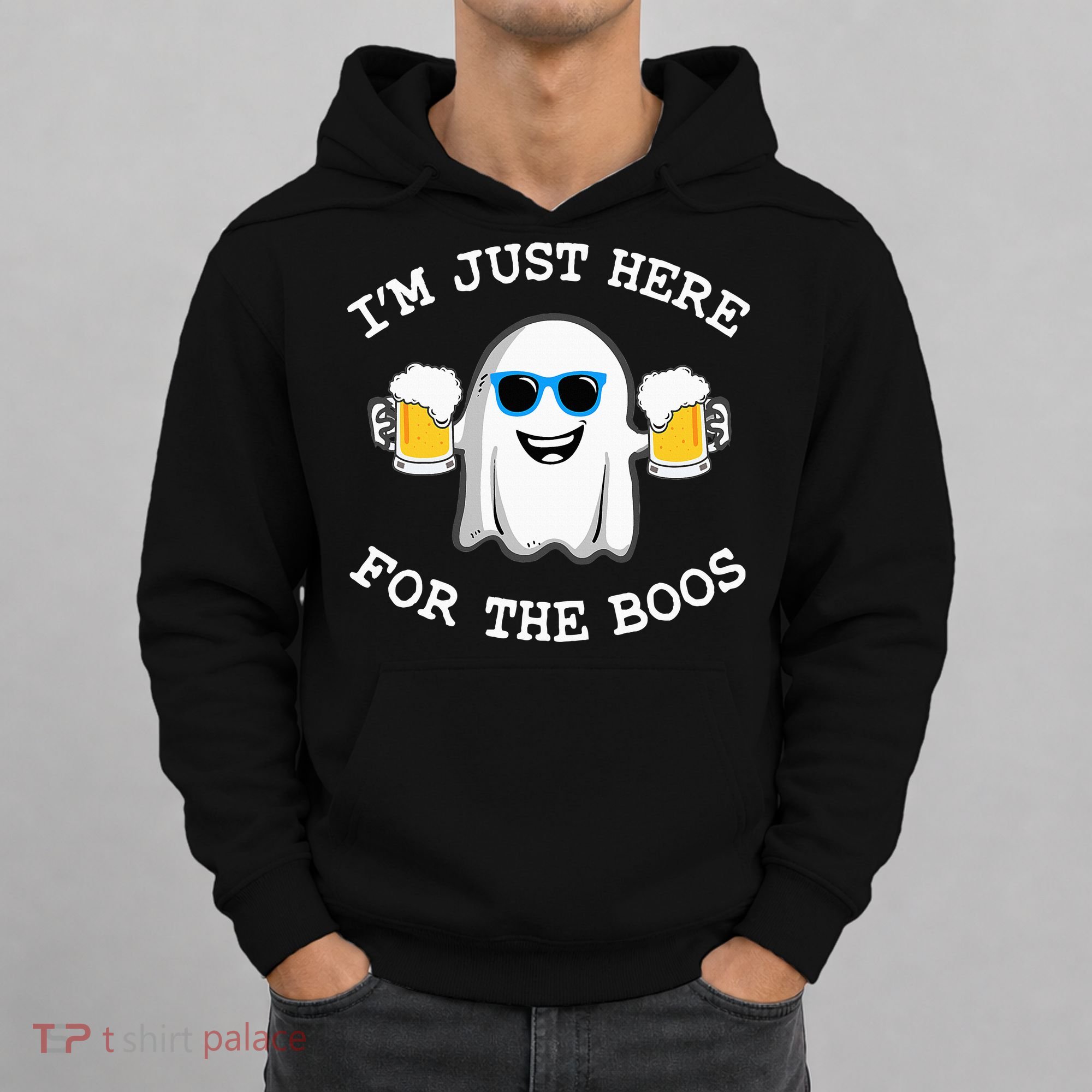 Funny Halloween Im Just Here For The Boos Costume Gift Hoodie