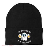 Funny Halloween Im Just Here For The Boos Costume Gift Beanie thumb 0