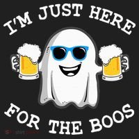 Funny Halloween Im Just Here For The Boos Costume Gift Beanie thumb 2