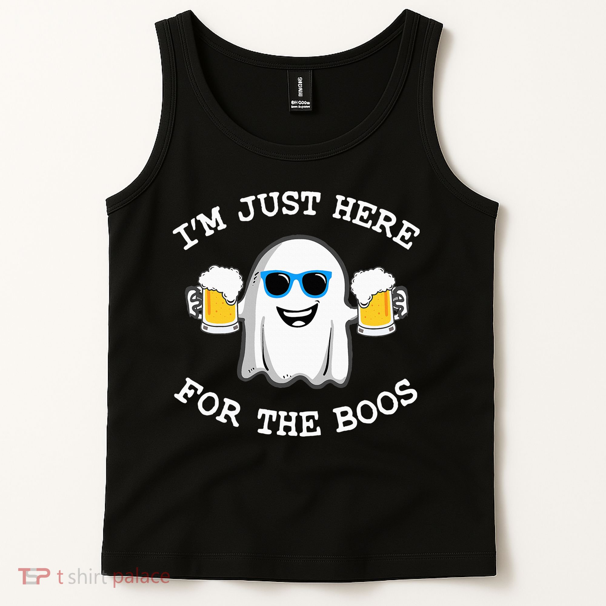 Funny Halloween Im Just Here For The Boos Costume Gift Tank Top
