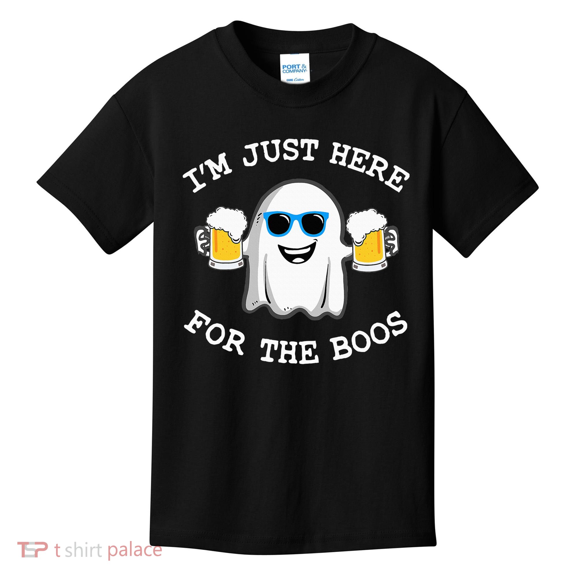 Funny Halloween Im Just Here For The Boos Costume Gift Kids T-Shirt