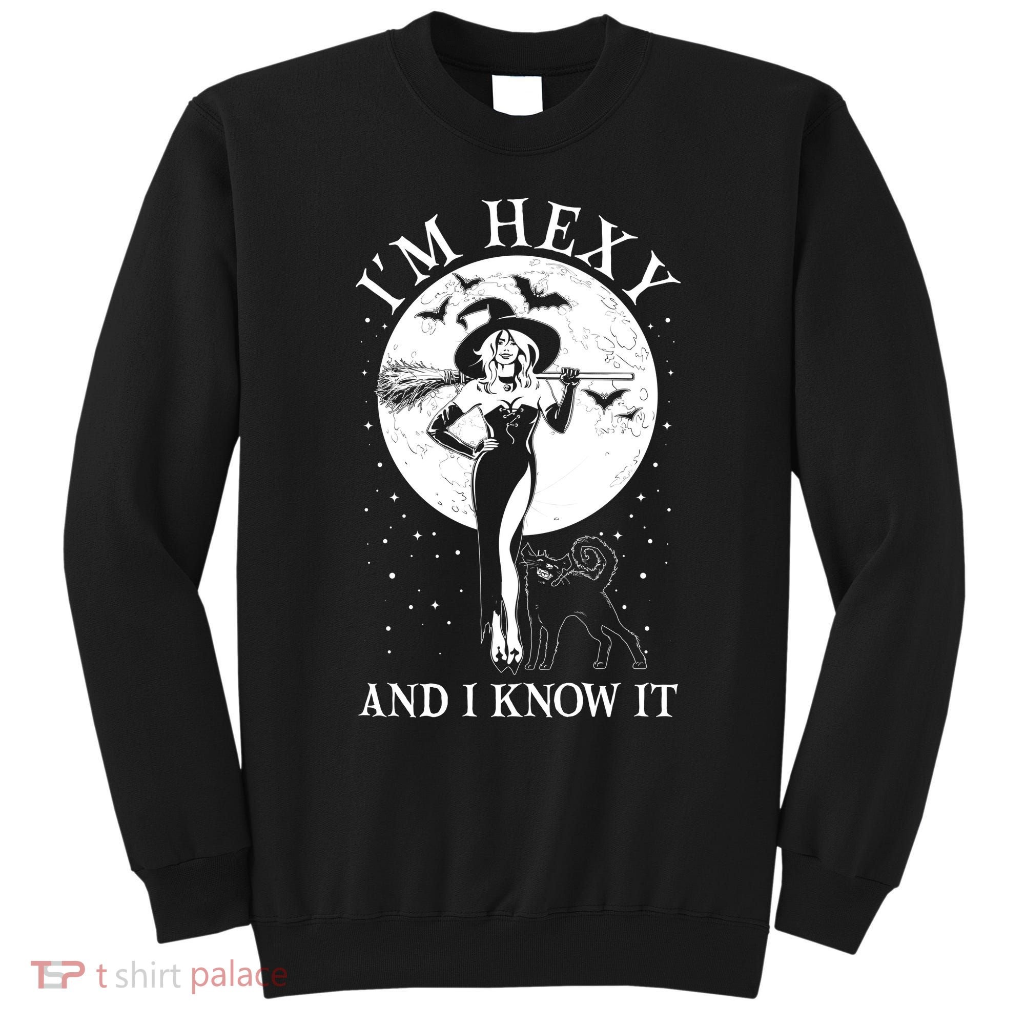 Funny Halloween I'm Hexy And I Know It Sexy Witch Sweatshirt