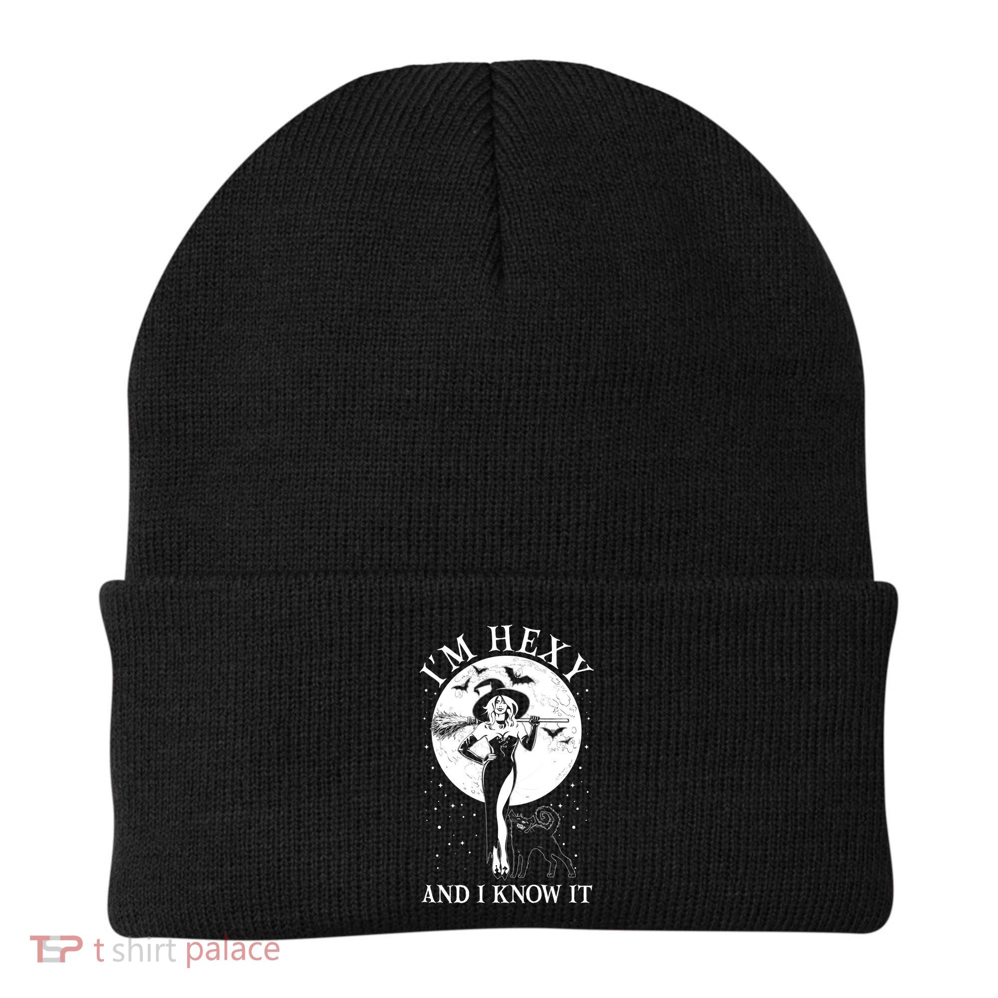 Funny Halloween I'm Hexy And I Know It Sexy Witch Beanie