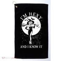 Funny Halloween I'm Hexy And I Know It Sexy Witch Golf Towel thumb 0