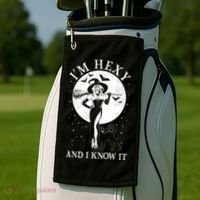 Funny Halloween I'm Hexy And I Know It Sexy Witch Golf Towel thumb 2