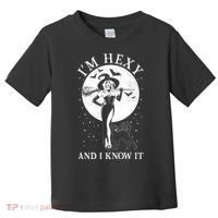 Funny Halloween I'm Hexy And I Know It Sexy Witch Toddler T-Shirt thumb 0