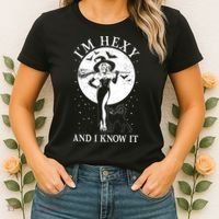 Funny Halloween I'm Hexy And I Know It Sexy Witch Women's T-Shirt thumb 2
