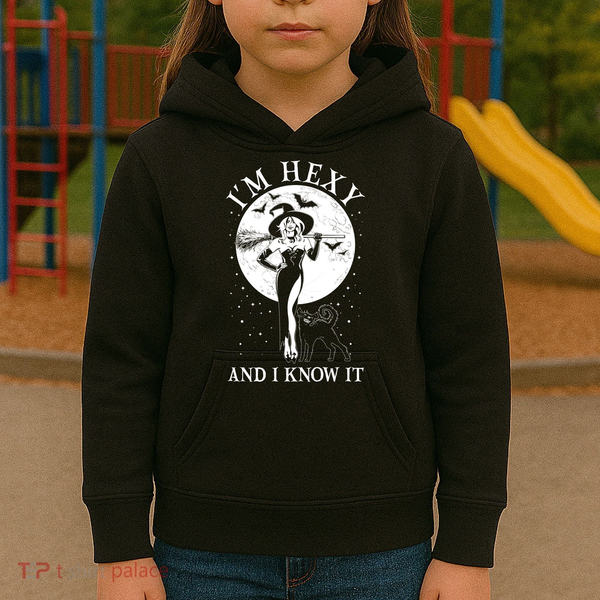 Funny Halloween I'm Hexy And I Know It Sexy Witch Kids Hoodie