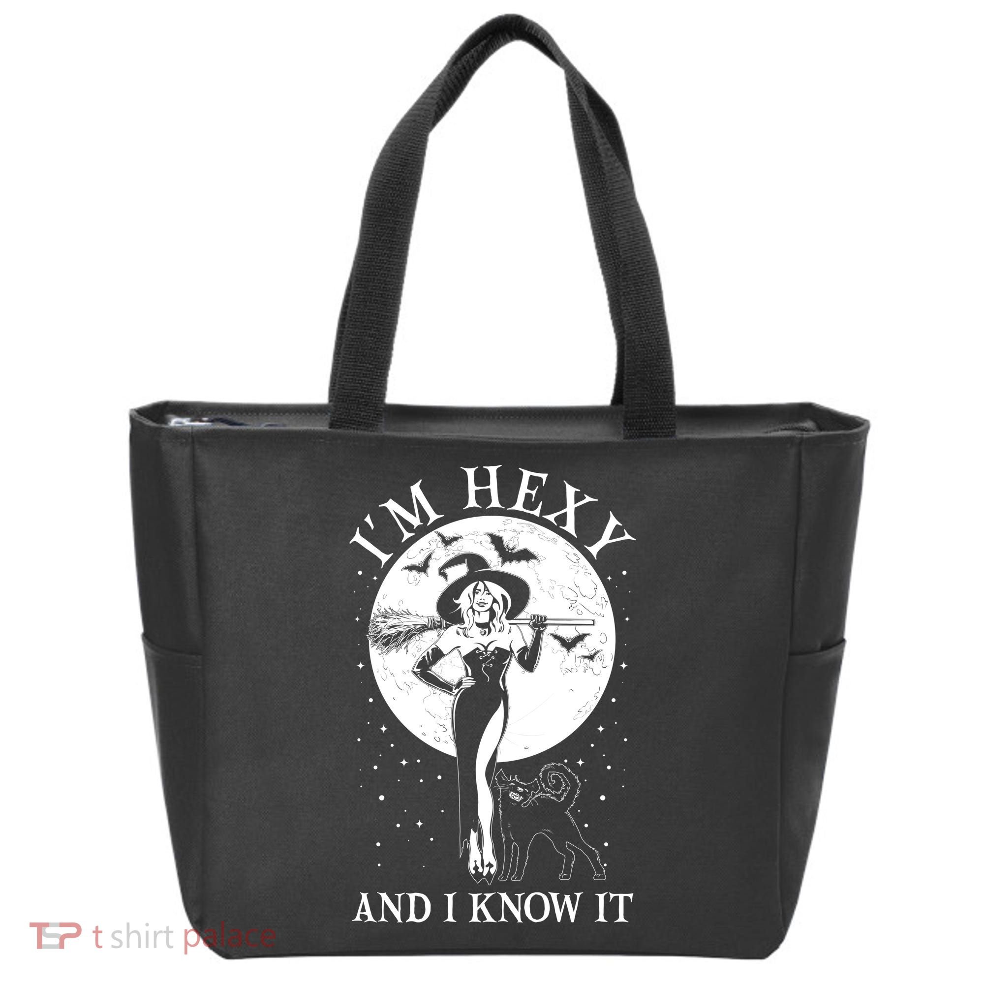 Funny Halloween I'm Hexy And I Know It Sexy Witch Tote Bag