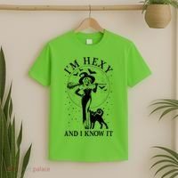 Funny Halloween I'm Hexy And I Know It Sexy Witch T-Shirt thumb 2