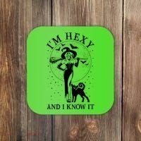 Funny Halloween I'm Hexy And I Know It Sexy Witch Coaster thumb 0