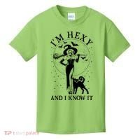 Funny Halloween I'm Hexy And I Know It Sexy Witch Kids T-Shirt thumb 0