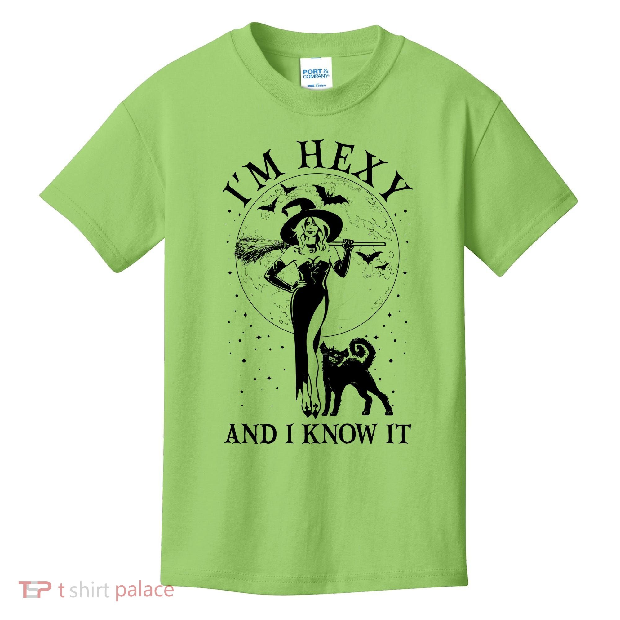 Funny Halloween I'm Hexy And I Know It Sexy Witch Kids T-Shirt