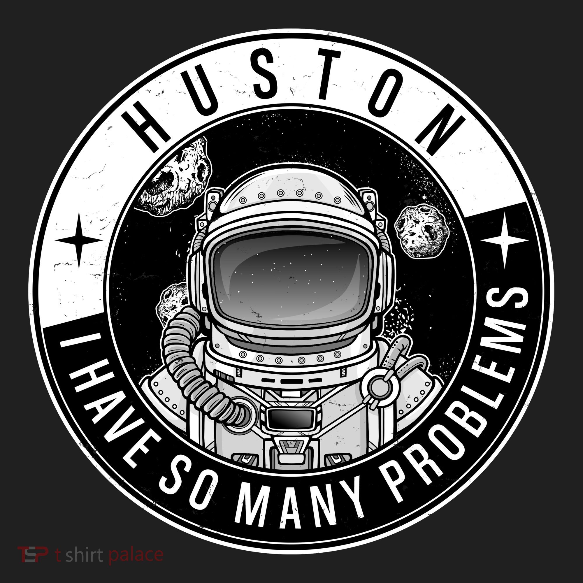 Funny Huston I Have So Many Problems Astronaut Emblem Women's Sweatshirt