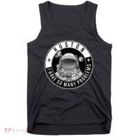 Funny Huston I Have So Many Problems Astronaut Emblem Tank Top thumb 0