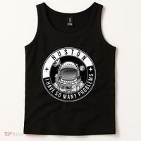 Funny Huston I Have So Many Problems Astronaut Emblem Tank Top thumb 2