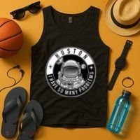 Funny Huston I Have So Many Problems Astronaut Emblem Tank Top thumb 4