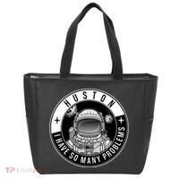Funny Huston I Have So Many Problems Astronaut Emblem Tote Bag thumb 0