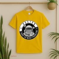 Funny Huston I Have So Many Problems Astronaut Emblem T-Shirt thumb 2