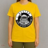 Funny Huston I Have So Many Problems Astronaut Emblem T-Shirt thumb 4