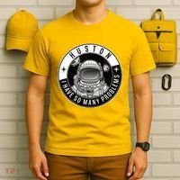 Funny Huston I Have So Many Problems Astronaut Emblem T-Shirt thumb 6