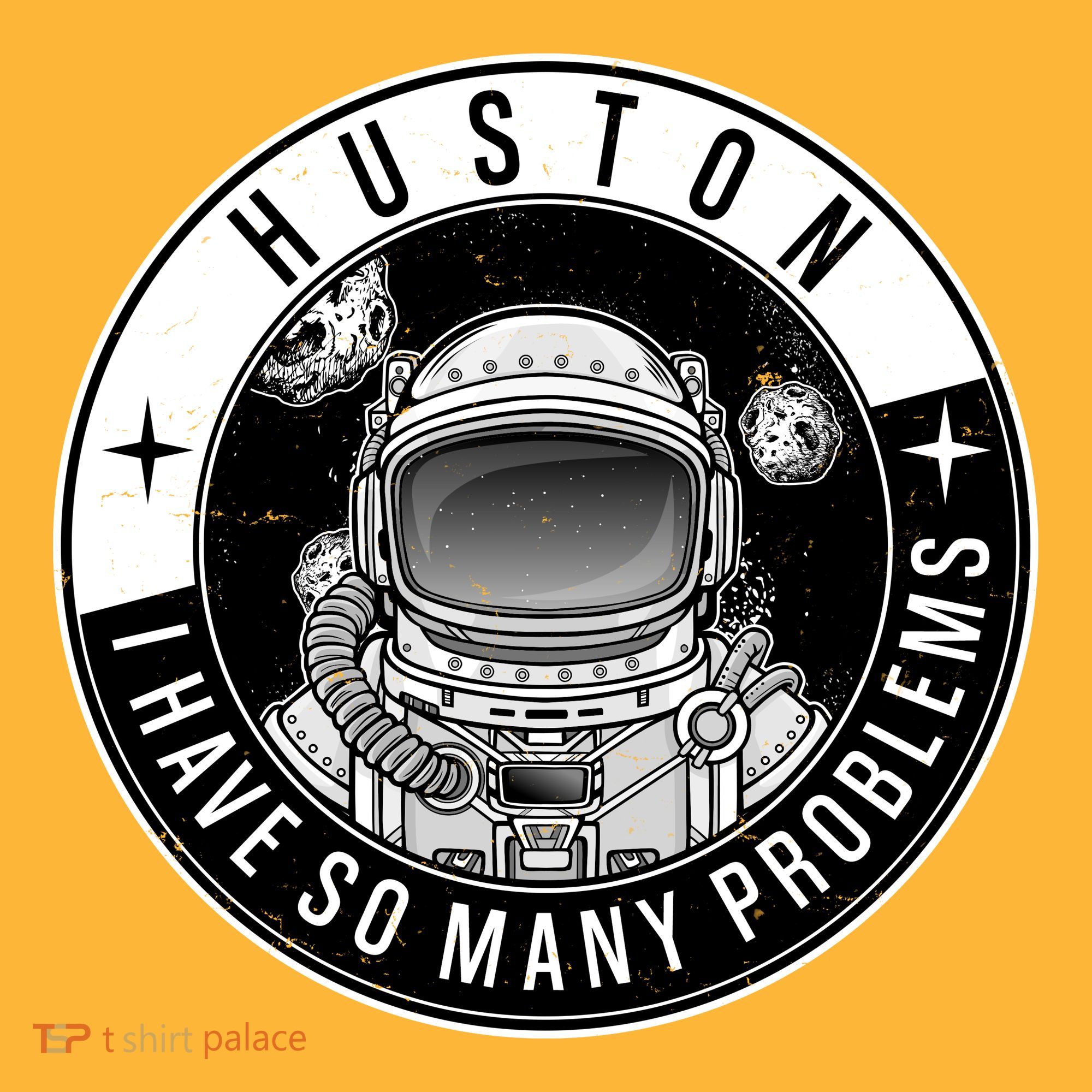 Funny Huston I Have So Many Problems Astronaut Emblem Kids Hoodie