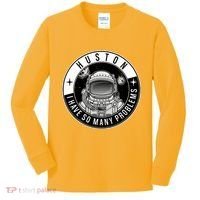 Funny Huston I Have So Many Problems Astronaut Emblem Kids Long Sleeve Shirt thumb 0