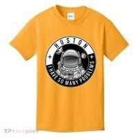 Funny Huston I Have So Many Problems Astronaut Emblem Kids T-Shirt thumb 0