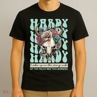 Funny Hardy I Woke Up On The Wrong Side Of The Truck Bed T-Shirt thumb 3