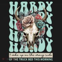 Funny Hardy I Woke Up On The Wrong Side Of The Truck Bed Women's Tank Top thumb 5