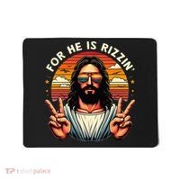For He Is Rizzen Jesus Is Rizzen Christian Jesus Jokes Mousepad thumb 0