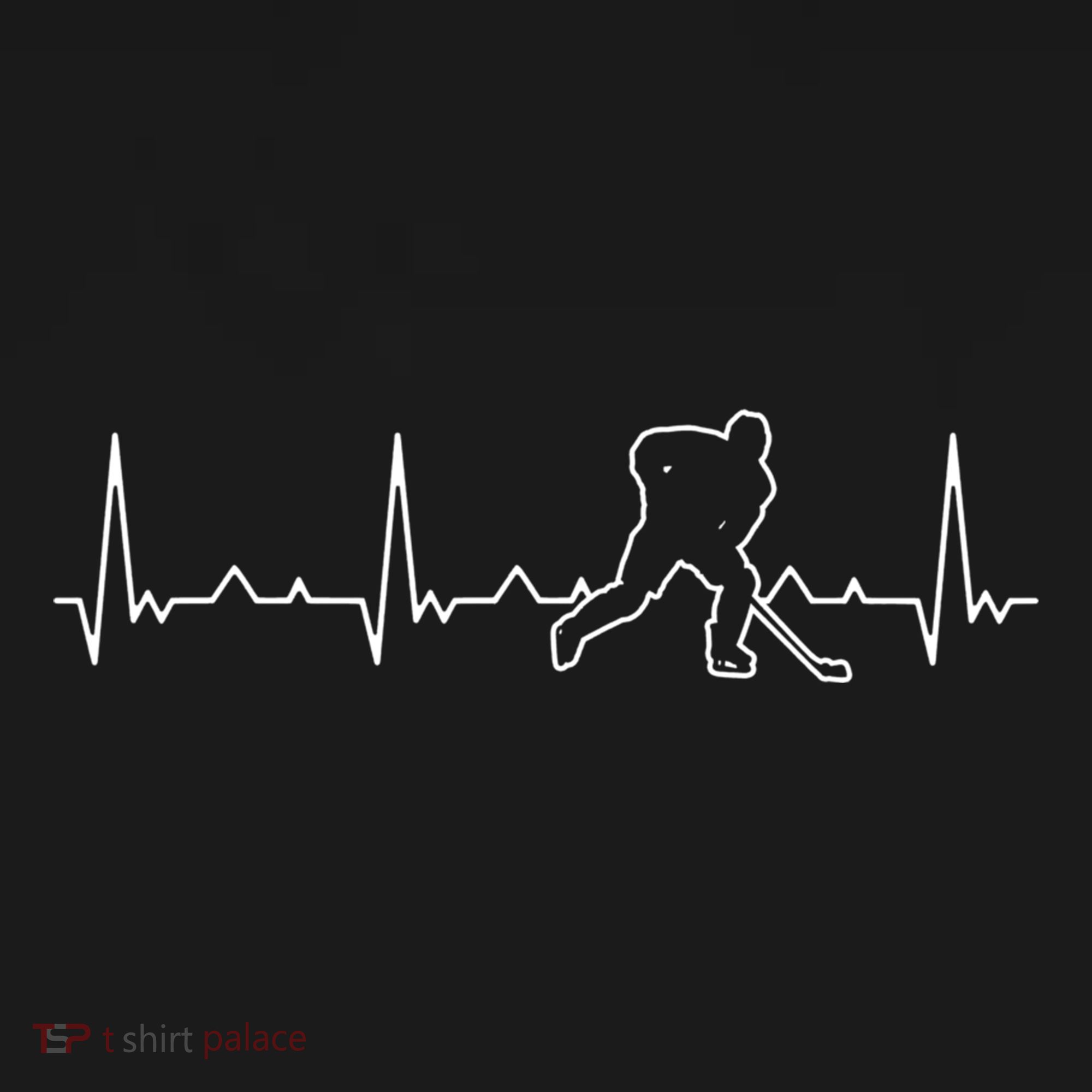 Funny Heartbeat Ice Hockey Player Puck Funny Gift Doggie Tank