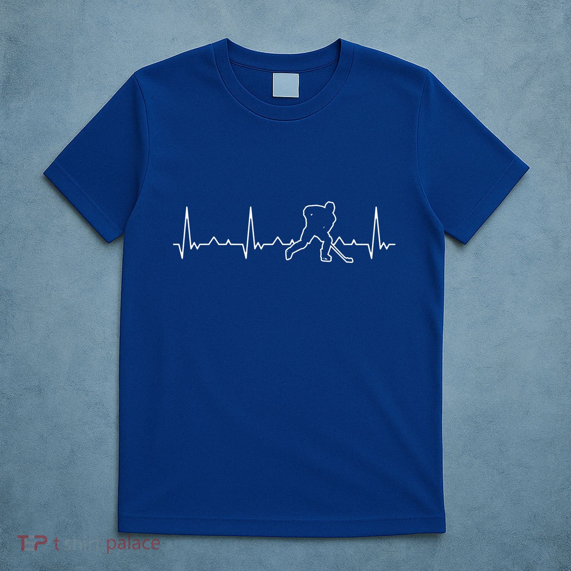Funny Heartbeat Ice Hockey Player Puck Funny Gift T-Shirt