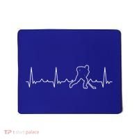 Funny Heartbeat Ice Hockey Player Puck Funny Gift Mousepad thumb 0