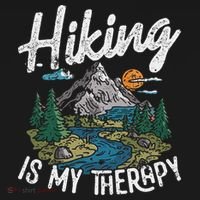 Funny Hiking Is My Therapy Outdoor Travel Mountains For Her Long Sleeve Shirt thumb 2