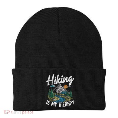 Funny Hiking Is My Therapy Outdoor Travel Mountains For Her Beanie