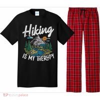 Funny Hiking Is My Therapy Outdoor Travel Mountains For Her Pajama Set thumb 0