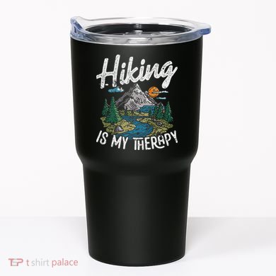 Funny Hiking Is My Therapy Outdoor Travel Mountains For Her Tumbler