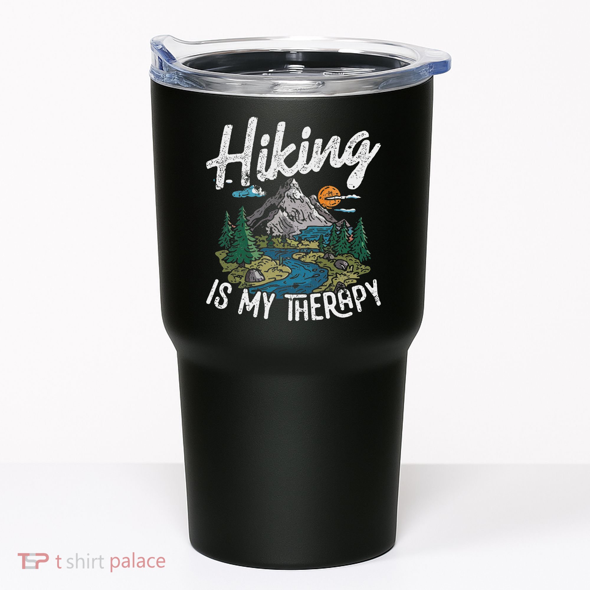 Funny Hiking Is My Therapy Outdoor Travel Mountains For Her Tumbler