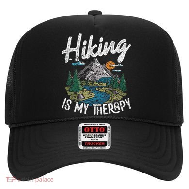 Funny Hiking Is My Therapy Outdoor Travel Mountains For Her Hat