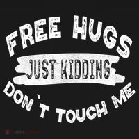 Free Hugs Justding Dont Touch Mes Sarcastic Funny Backpack thumb 2
