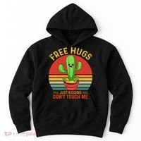 Free Hugs Just Kidding Dont Touch Me Humor Hoodie thumb 0