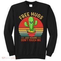 Free Hugs Just Kidding Dont Touch Me Humor Sweatshirt thumb 0