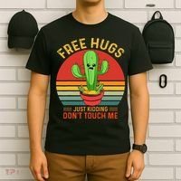 Free Hugs Just Kidding Dont Touch Me Humor T-Shirt thumb 6