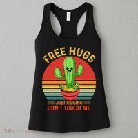 Free Hugs Just Kidding Dont Touch Me Humor Women's Tank Top thumb 3
