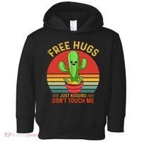 Free Hugs Just Kidding Dont Touch Me Humor Toddler Hoodie thumb 0